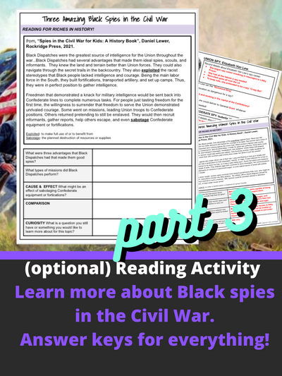 Black spies in the civil war lesson