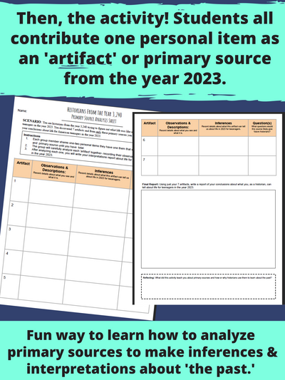 introduction to primary sources lesson