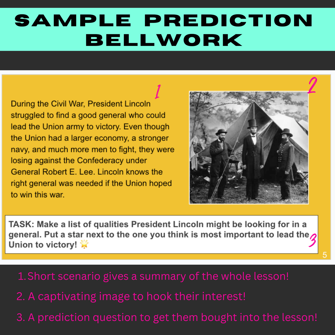 Civil War & Reconstruction Bellworks - Predictions!