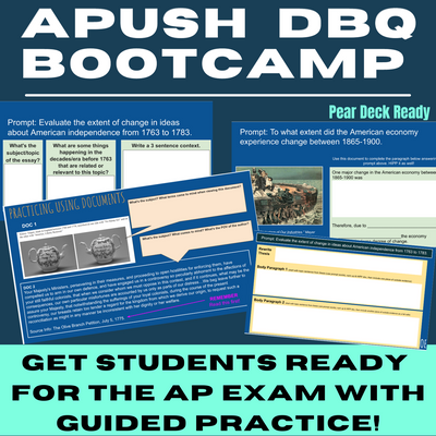 AP US History Exam Review Activities- DBQ Bootcamp!
