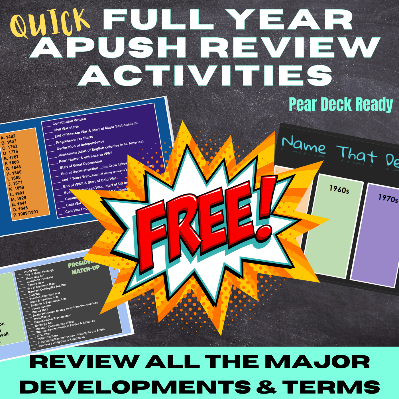 Full Year APUSH Review Activities