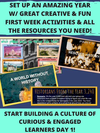 first week activities for history class