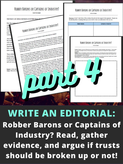 Robber Barons or Captains of Industry Lesson Plan