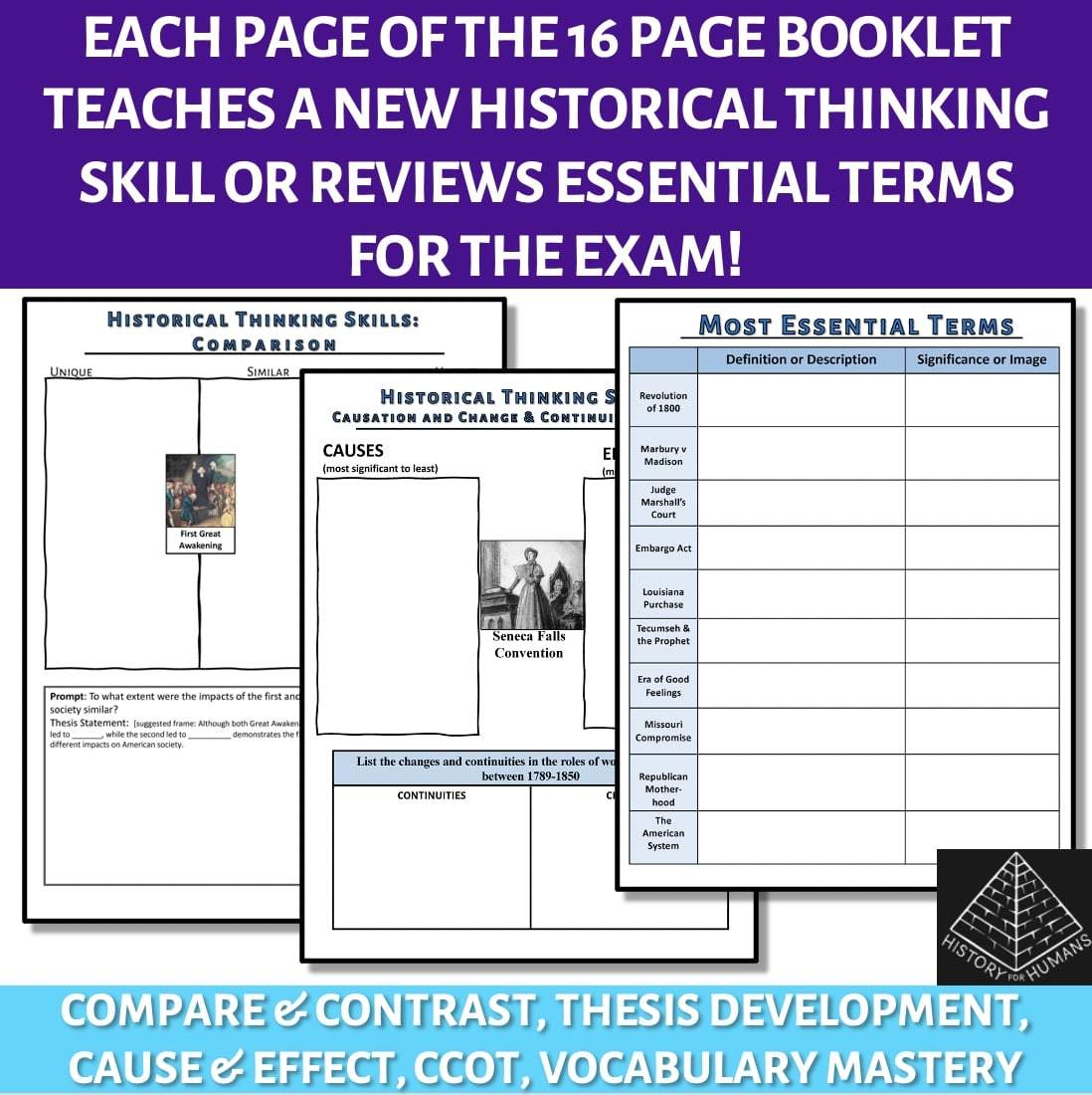 🇺🇸 ️ 📚 AP US History Period 4 Study Guide & Workbook – History For Humans