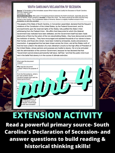 road to the civil war lesson plan