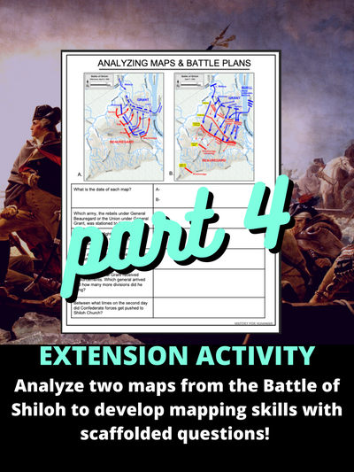 Battles of the Civil War Map activity