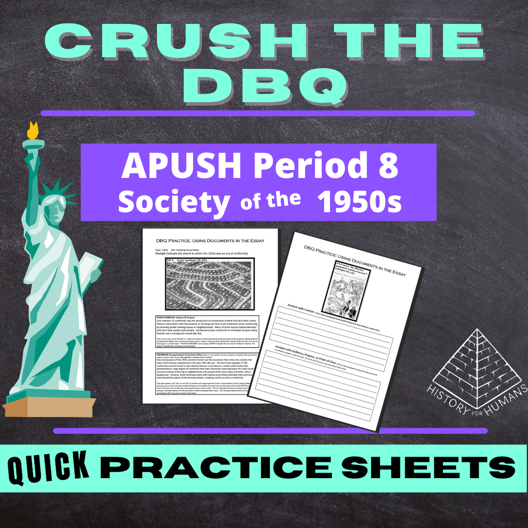 ️ 🇺🇸 1950s DBQ Worksheet – History For Humans