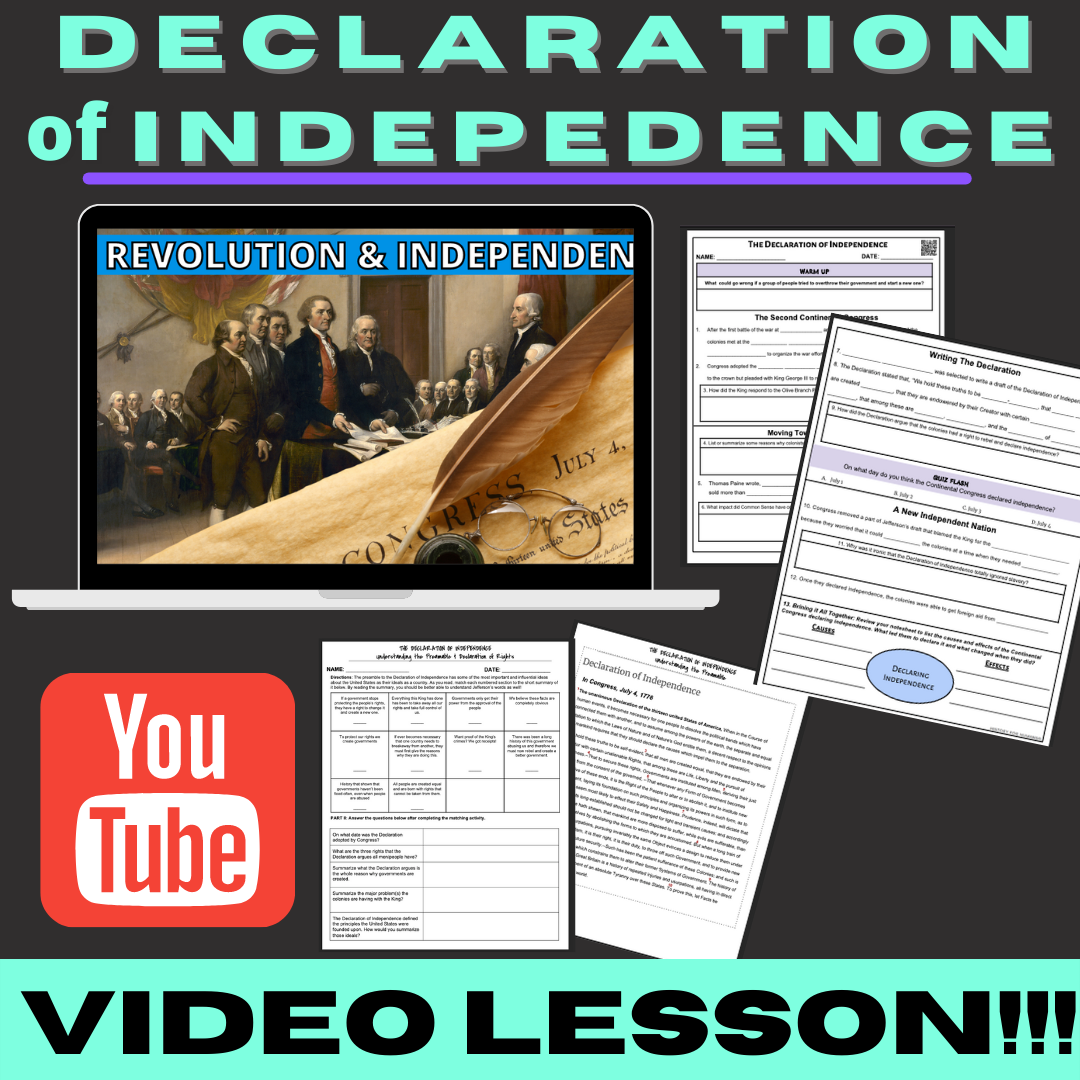 declaration of independence video lesson