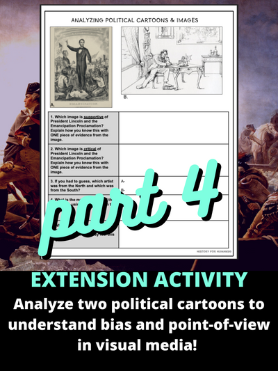 The Emancipation Proclamation activity for middle school