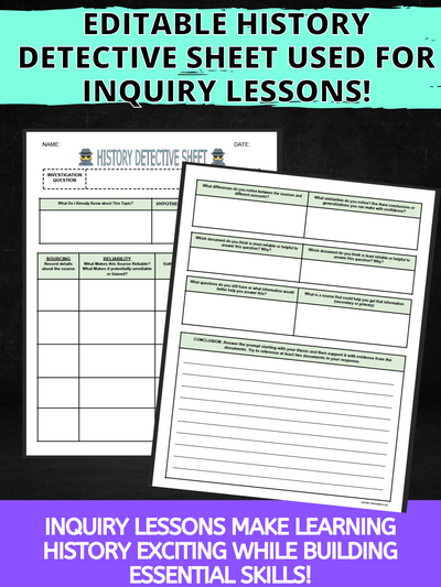 inquiry sheet for history