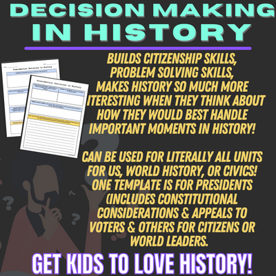 decision making in history worksheet