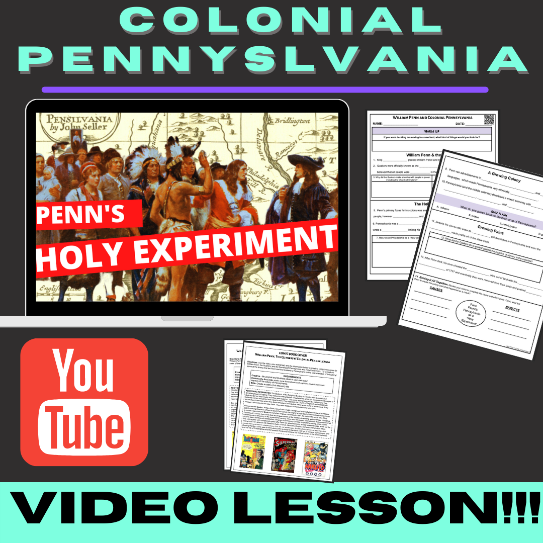 colonial Pennsylvania lesson plan
