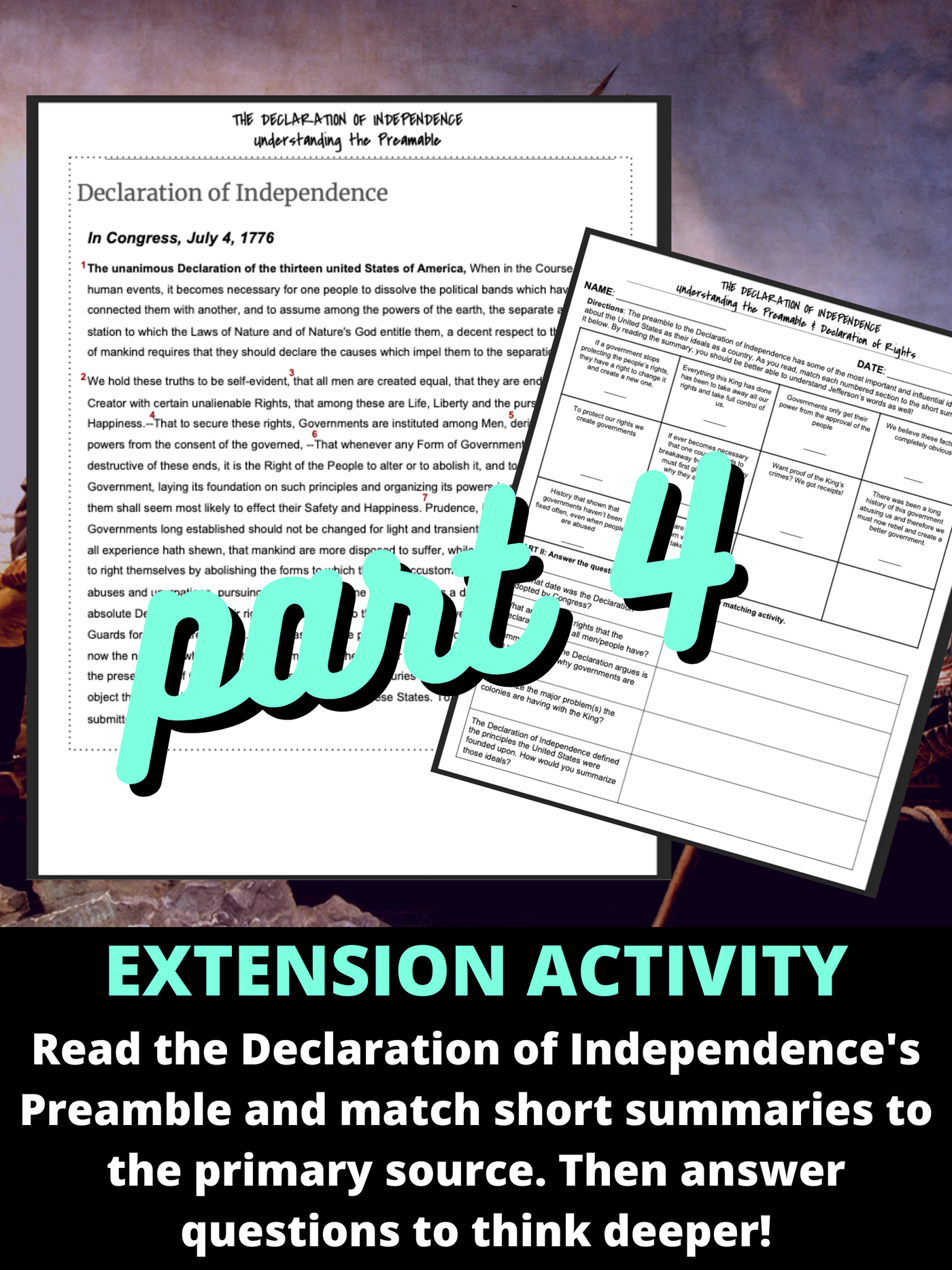 Declaration of Independence scavenger hunt