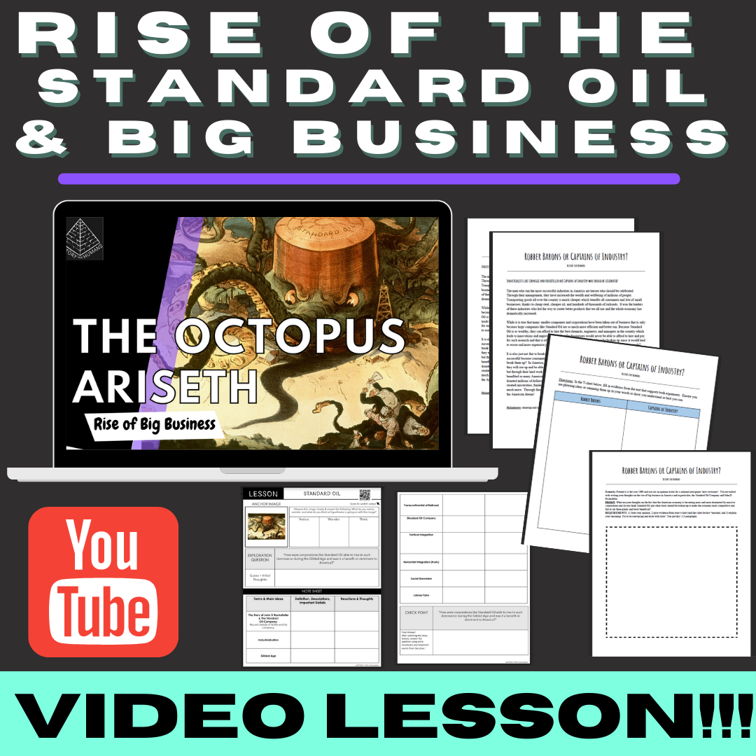 The Gilded Age Bundle | 4 Video Lessons & Activities